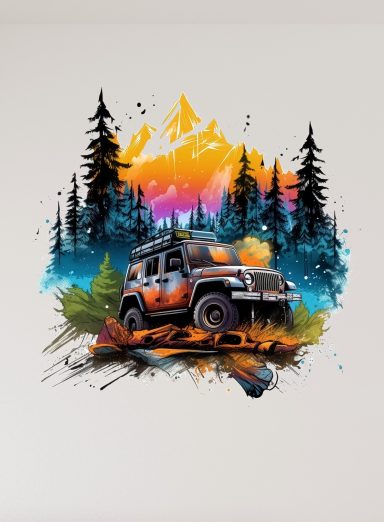 Adventure 4x4 pop art coloré